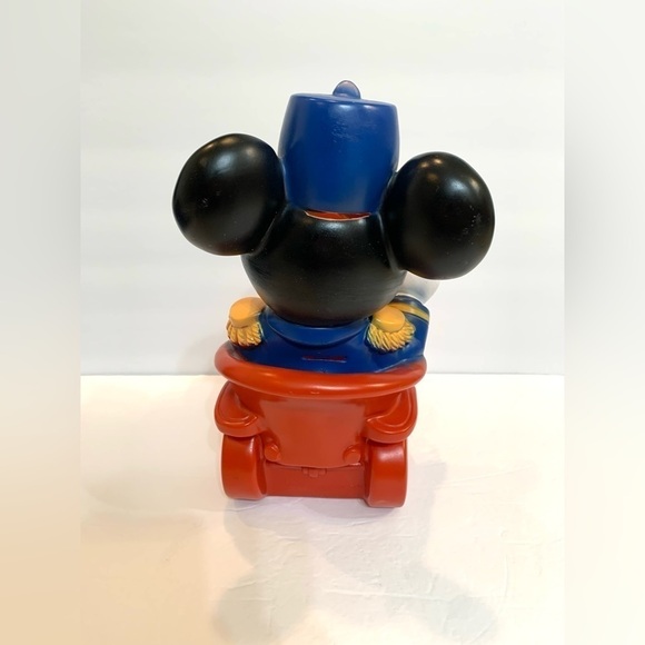 Vintage 1977 Plastic Disney Mickey Mouse Bank Band Leader  Piggybank W/plug - Picture 5 of 9